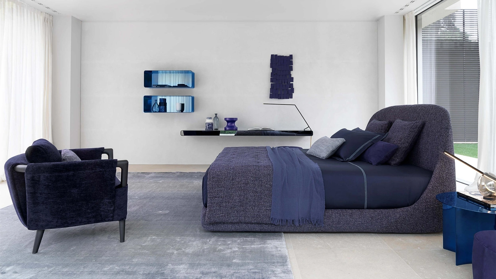 Letto in tessuto Taormina di Flou