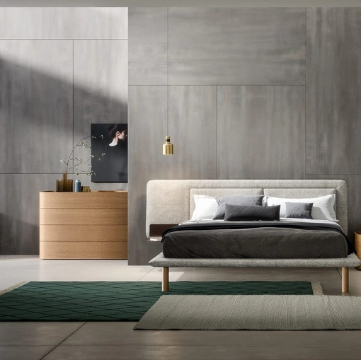 Letto Matisse in tessuto imbottito di Novamobili