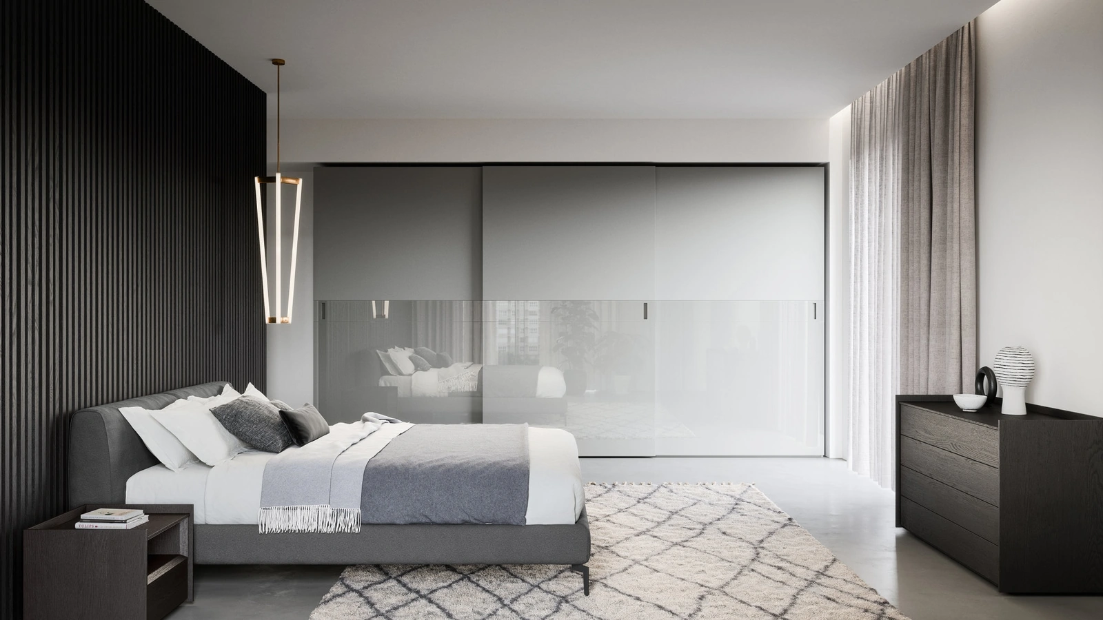 Letto in tessuto imbottito Margot di Novamobili