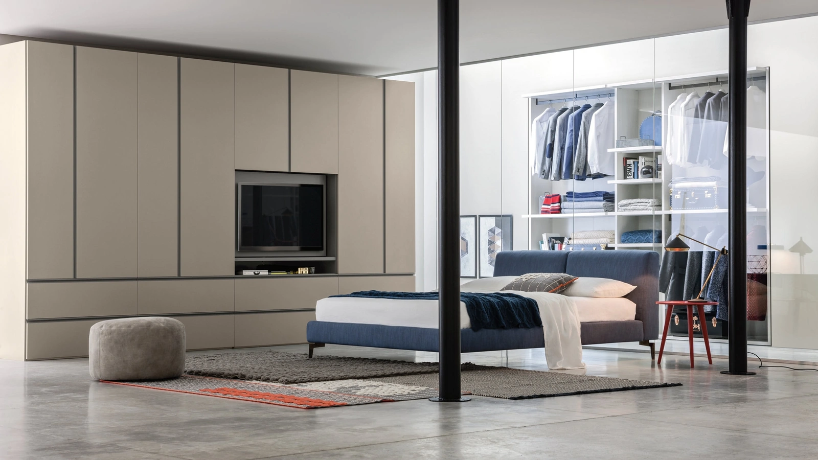 Letto in tessuto imbottito Margot di Novamobili