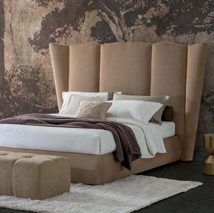 Letto in tessuto Opera Sipario con box contenitore di Oggioni