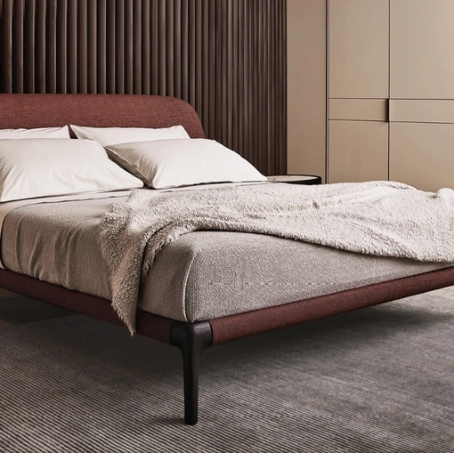Letto in tessuto Curve di Poliform