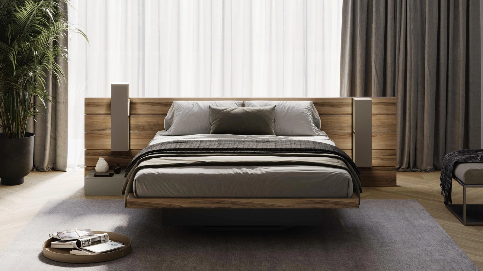 Letto con box contenitore Sestante di Fimar