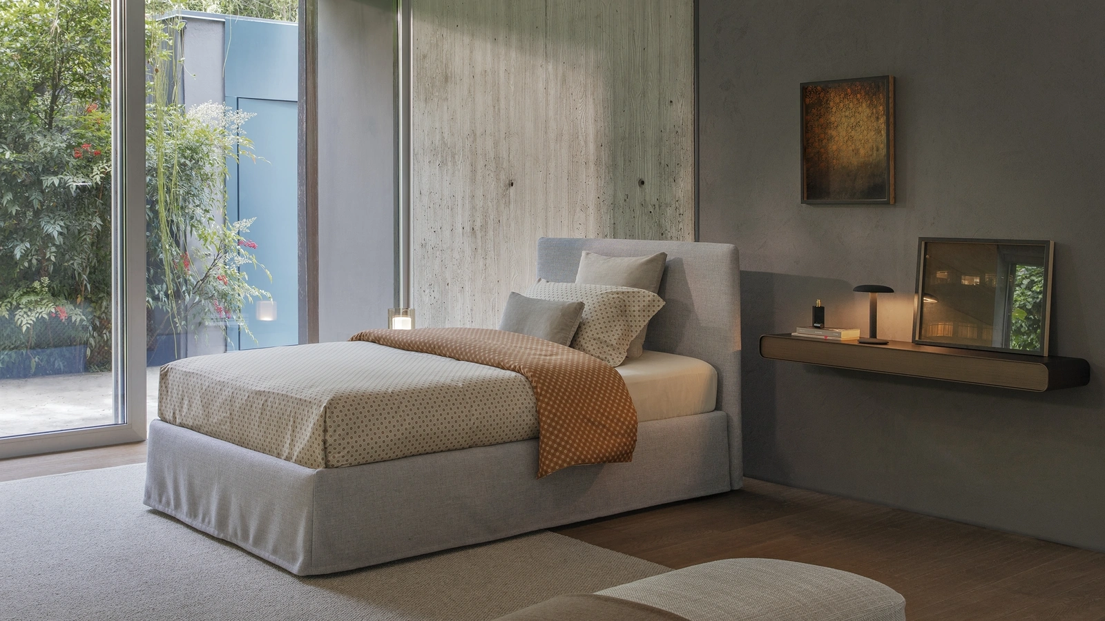 Letto singolo con contenitore Notturno Shabby Chic di Flou