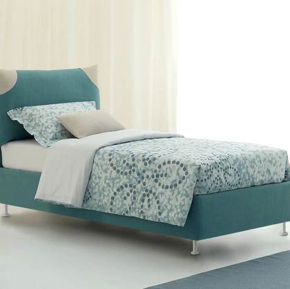 Letto Singolo in tessuto con testiera Golf 200M Bag di Oggioni