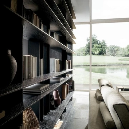 Libreria a muro in legno Blade 04 di Modulnova