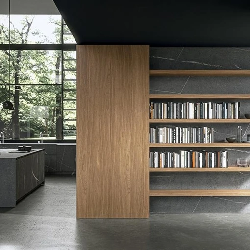 Libreria a muro Brera 02 in legno di Modulnova