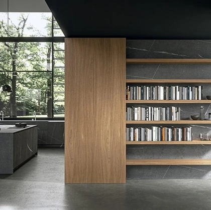 Libreria a muro Brera 02 in legno di Modulnova