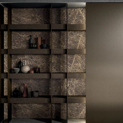 Libreria a muro Brera 03 in legno di Modulnova