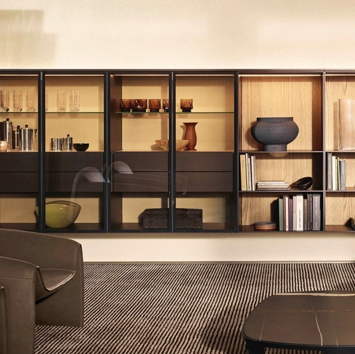 Libreria sospesa Code di Poliform