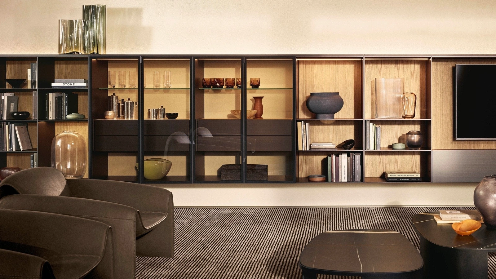 Libreria sospesa Code di Poliform