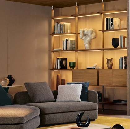 Libreria in rovere Lexington di Poliform