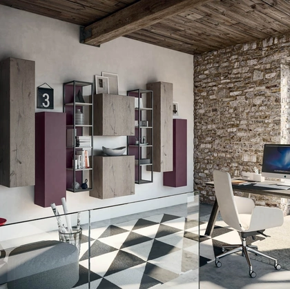 Libreria Rebel CF 172 in legno e laccato di Fimar