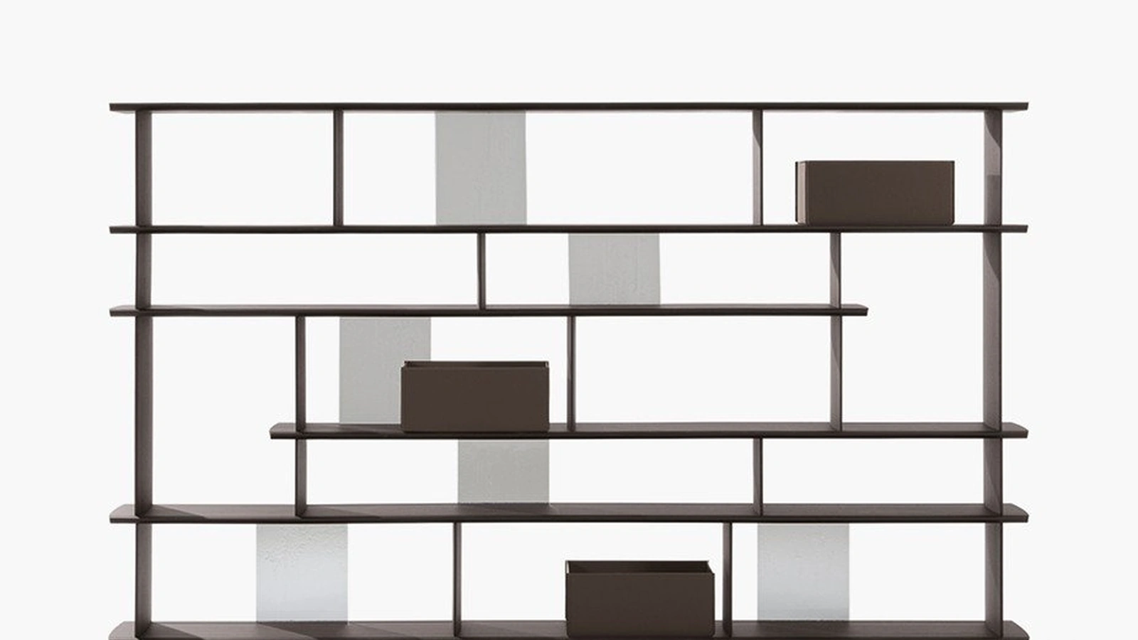 Libreria divisoria Tess in olmo nero di Poliform