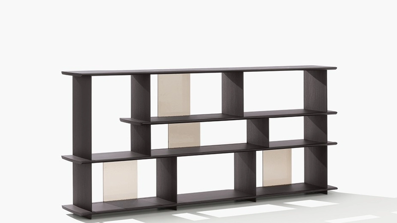 Libreria divisoria Tess in olmo nero di Poliform