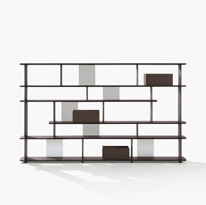 Libreria divisoria Tess in olmo nero di Poliform