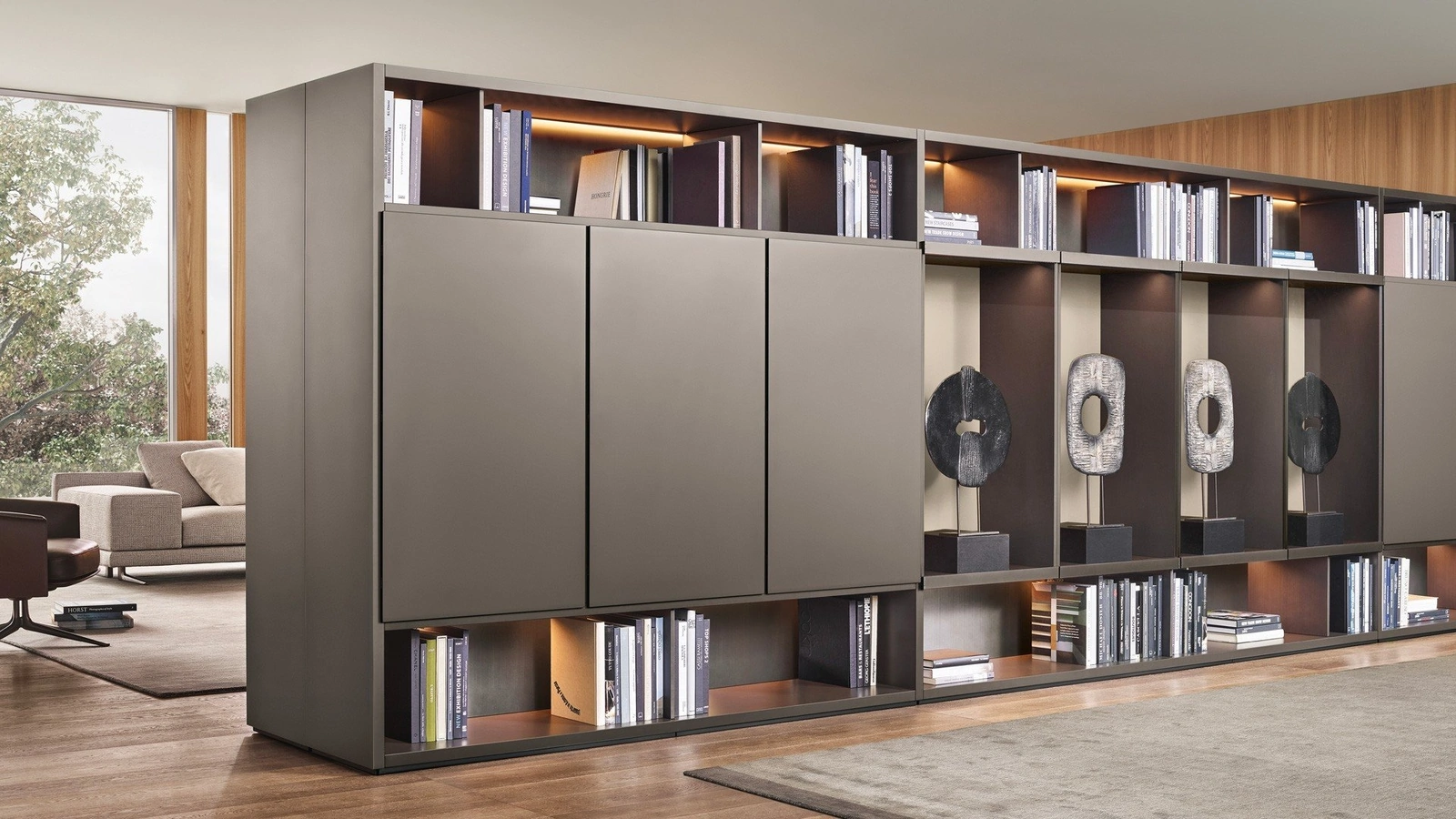 Libreria Wall System Visone di Poliform