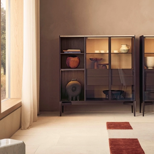 Madia Code Vetrina in legno di Poliform