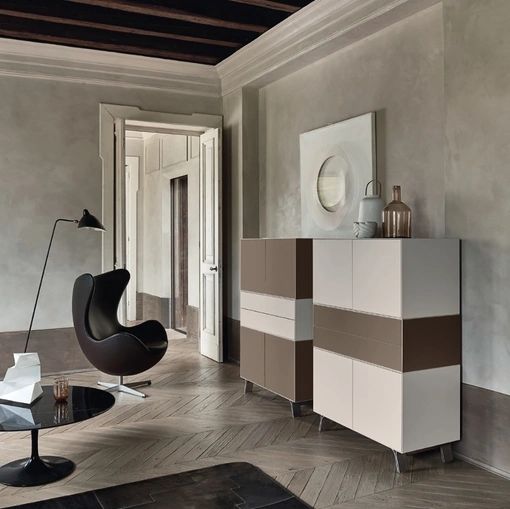 Madia Domino IN 3 04N in laccato opaco di Sangiacomo