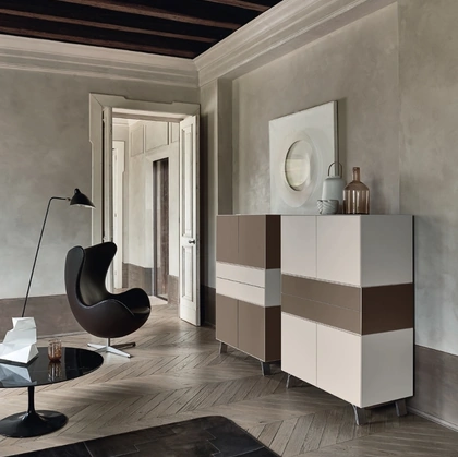 Madia Domino IN 3 04N in laccato opaco di Sangiacomo