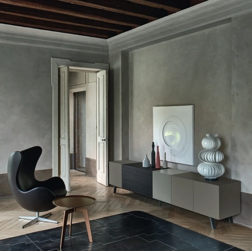 Madia Domino Più 15P in laccato opaco di Sangiacomo