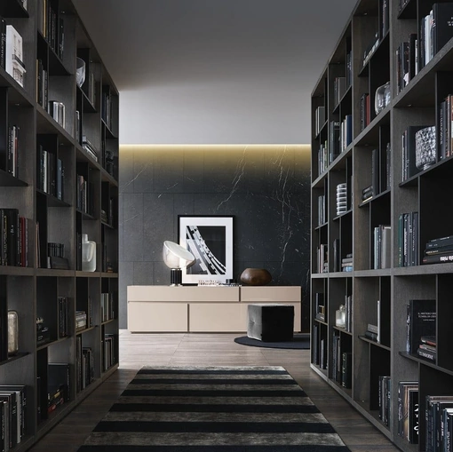 Madia Free in laccato lucido di Poliform