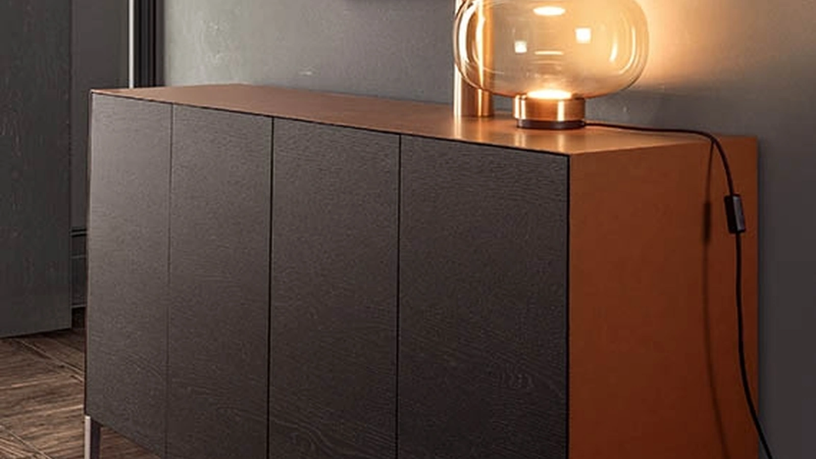 Madia Norma in finitura Borgogna di Pianca