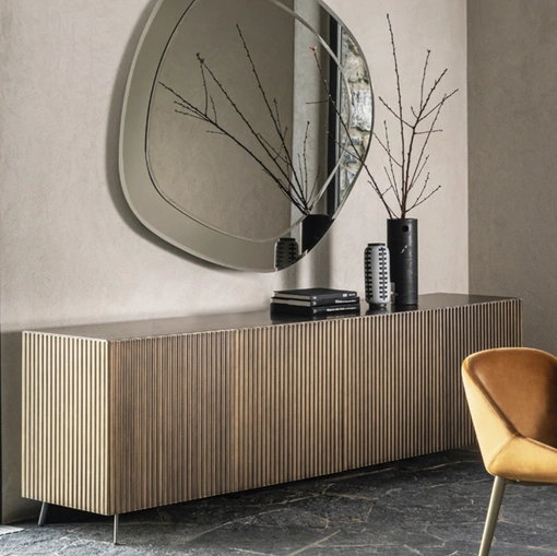 Madia Onda in legno laccato di Riflessi