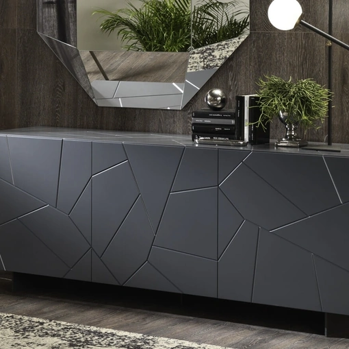 Madia in legno laccato Segno di Riflessi