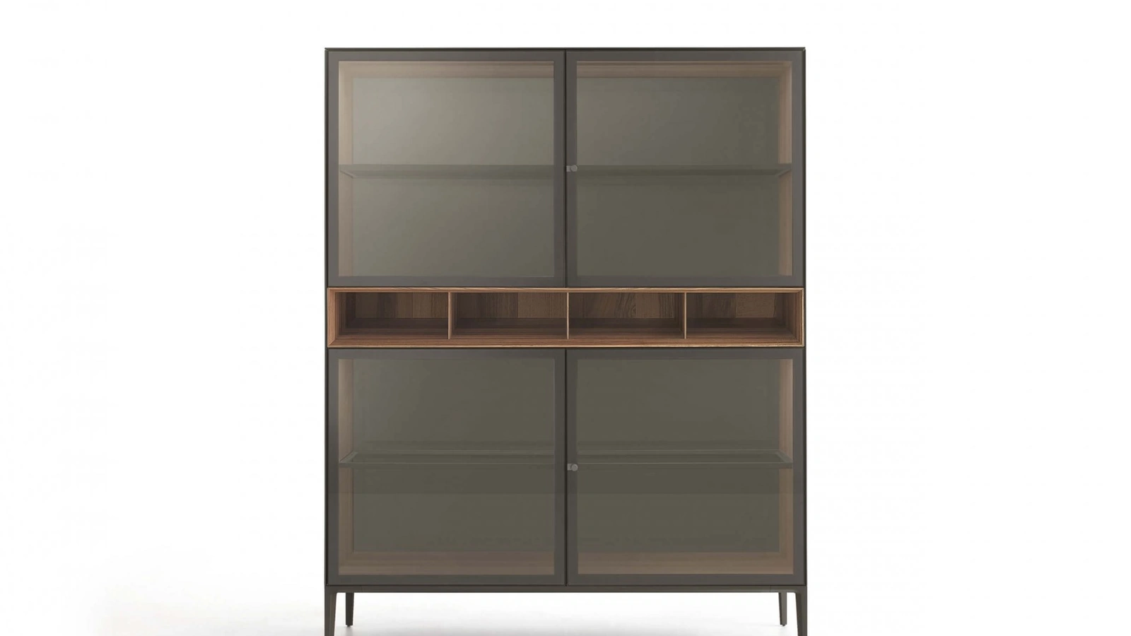 Madia Self Up in vetro bronzo di Rimadesio