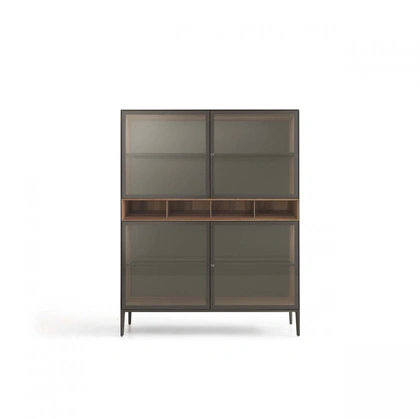 Madia Self Up in vetro bronzo di Rimadesio