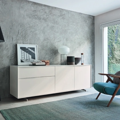 Madia Vela 02 in laccato Magnolia di Sangiacomo