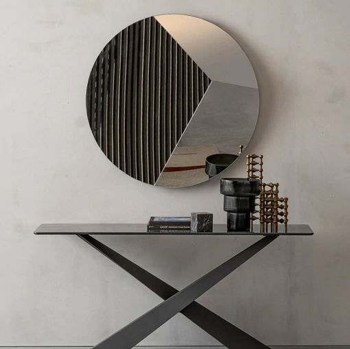 Mobile ingresso Consolle Living in vetro di Riflessi