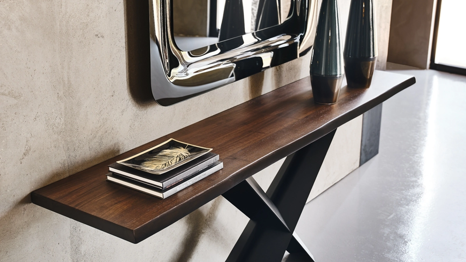 Consolle Terminal in legno e acciaio di Cattelan Italia