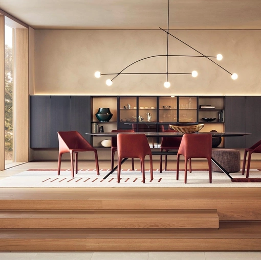 Mobile sospeso Code in laccato metallico Bronzo di Poliform