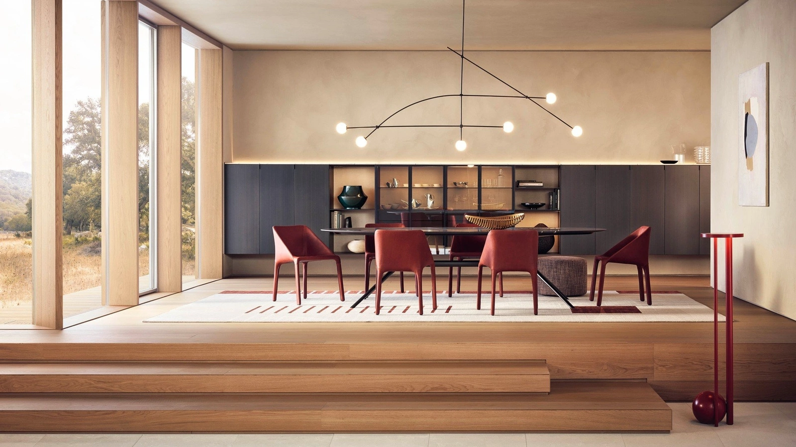 Mobile sospeso Code in laccato metallico Bronzo di Poliform