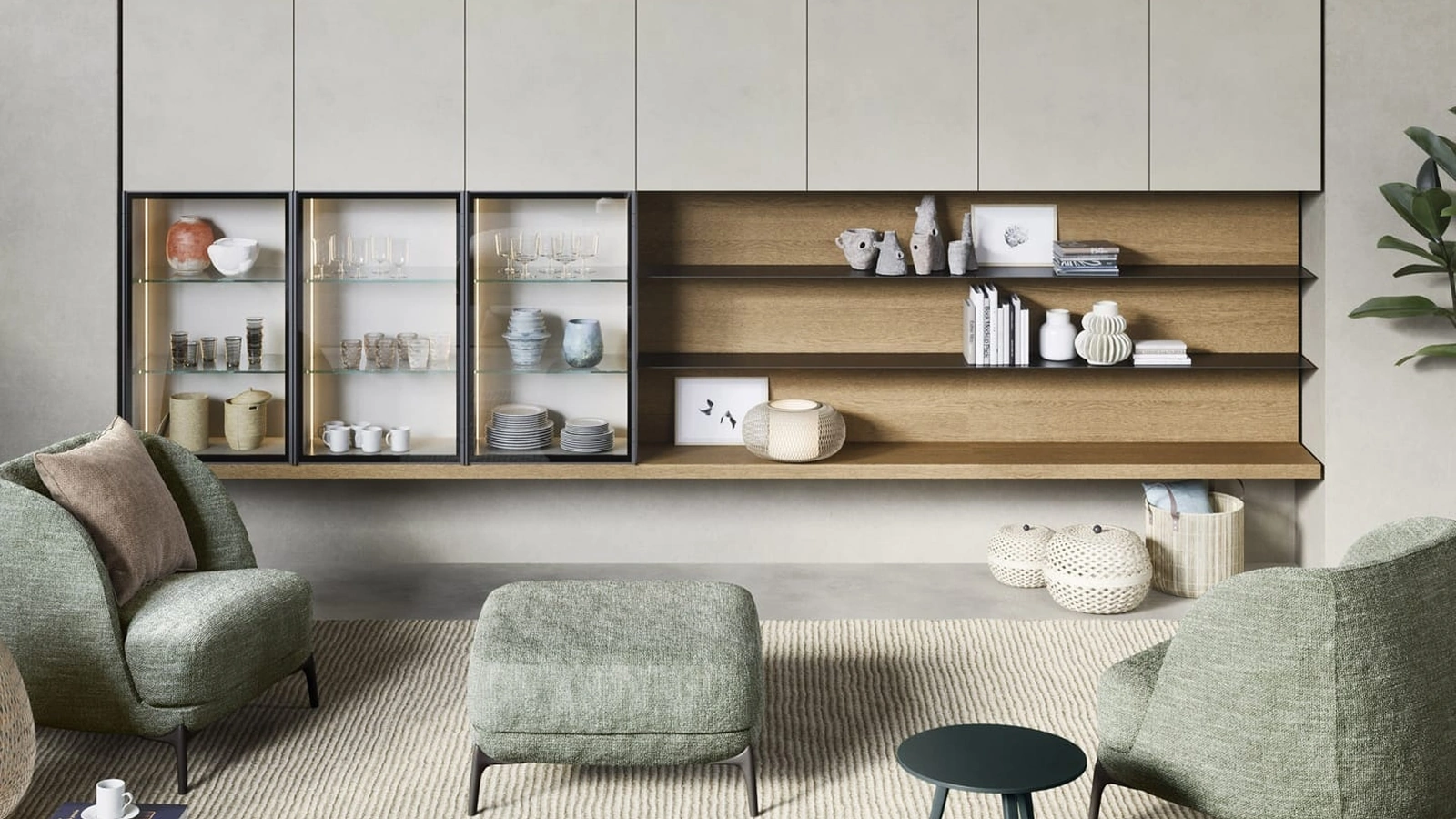 Mobile sospeso Mensole e piani a muro di Novamobili