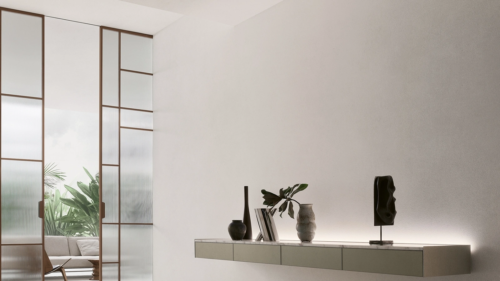 Mobile sospeso Self Bold Platino di Rimadesio