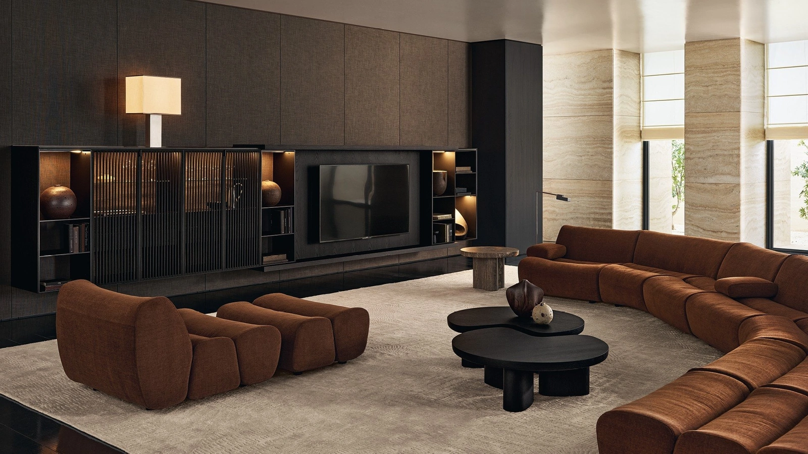 Parete Attrezzata Code-Olmo-Sospesa Poliform