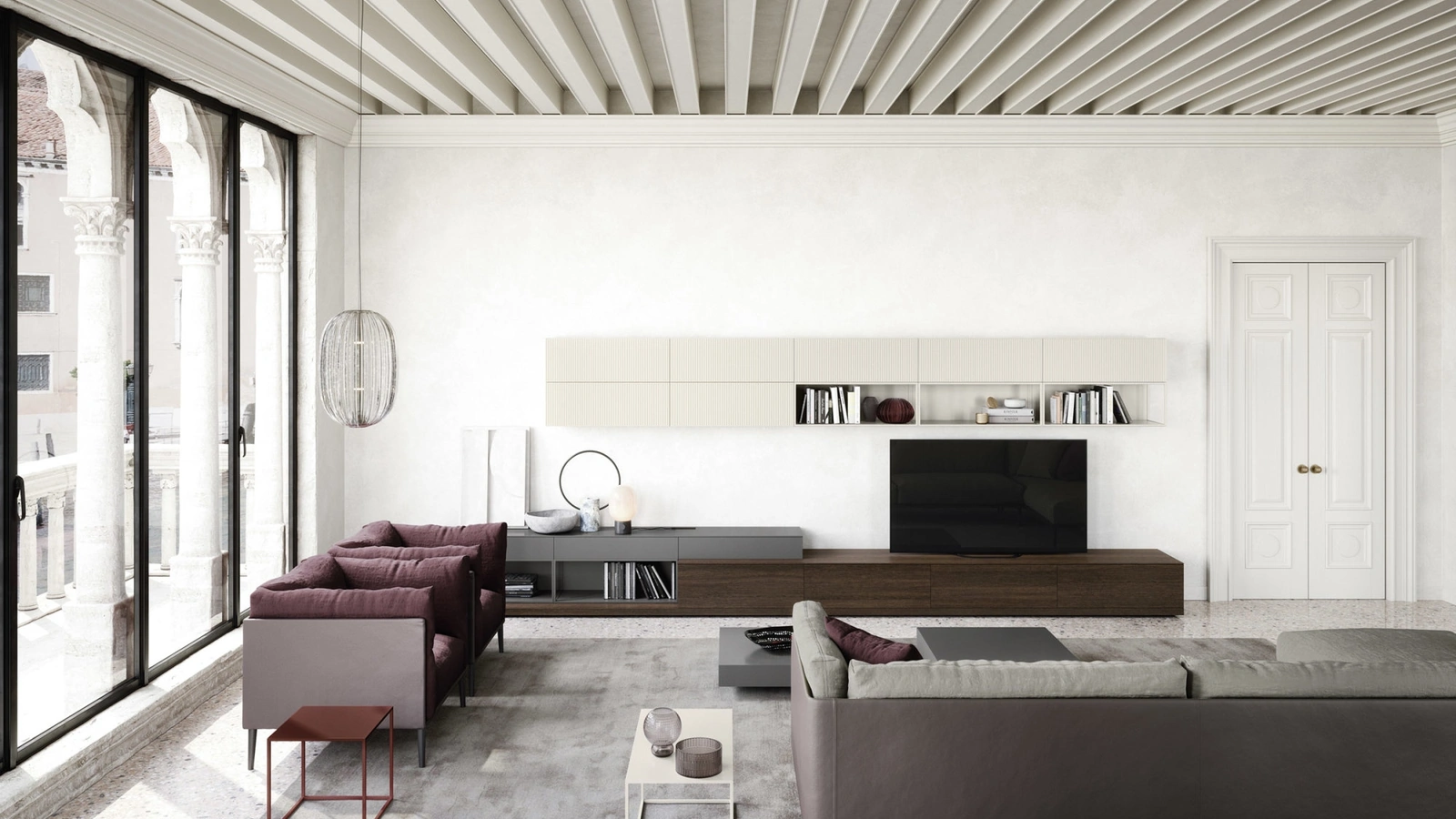 Parete Attrezzata Outline di Novamobili