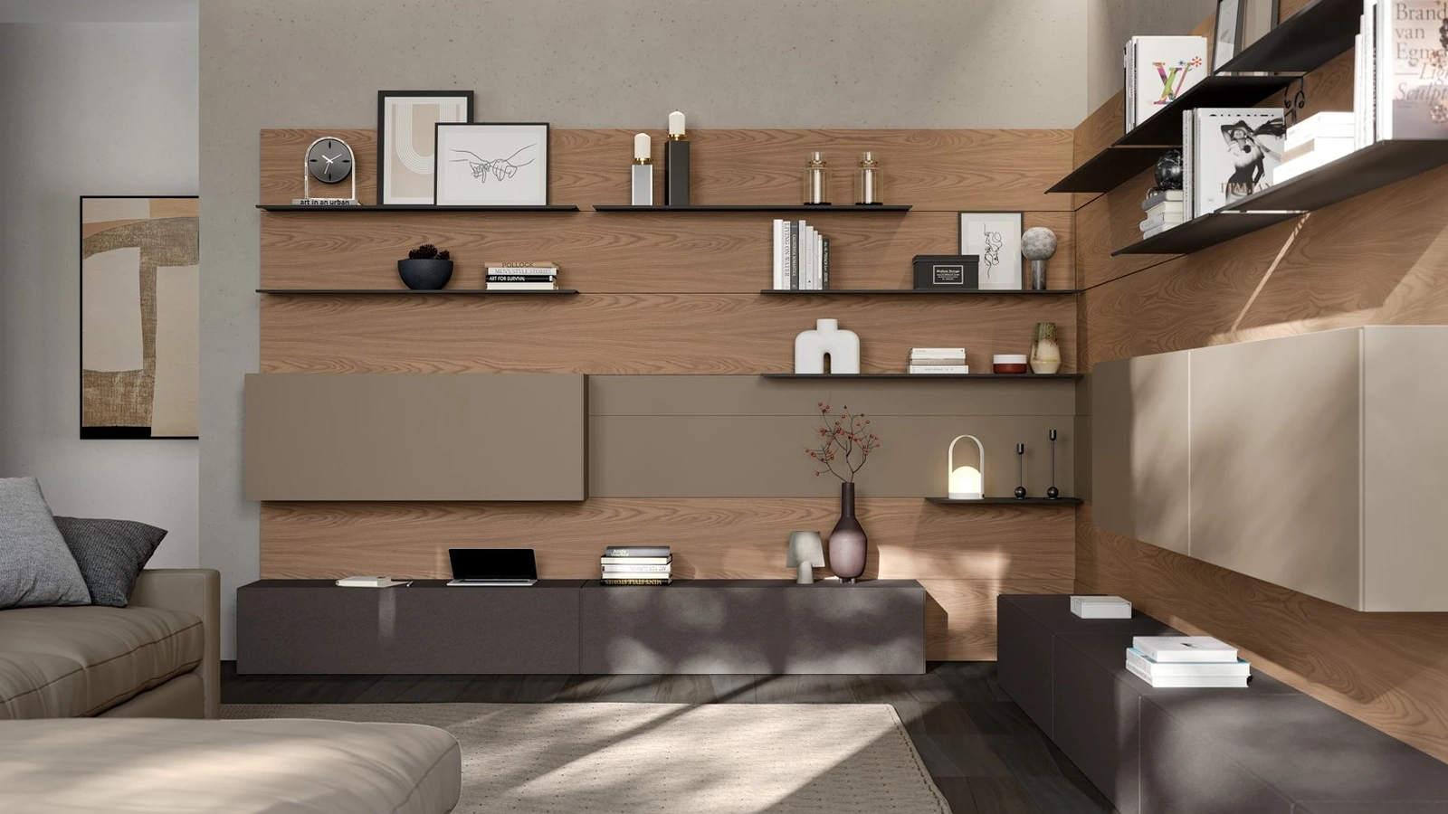 Parete Attrezzata Rebel Living 09 di Fimar