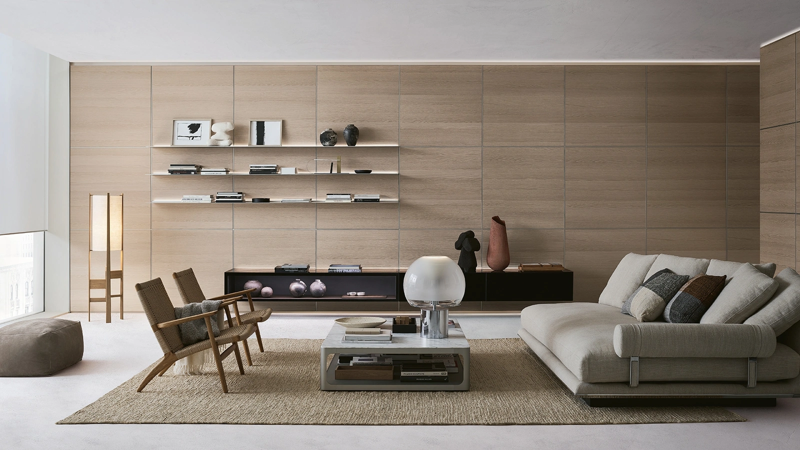 Parete Attrezzata Self Nero Lucido di Rimadesio