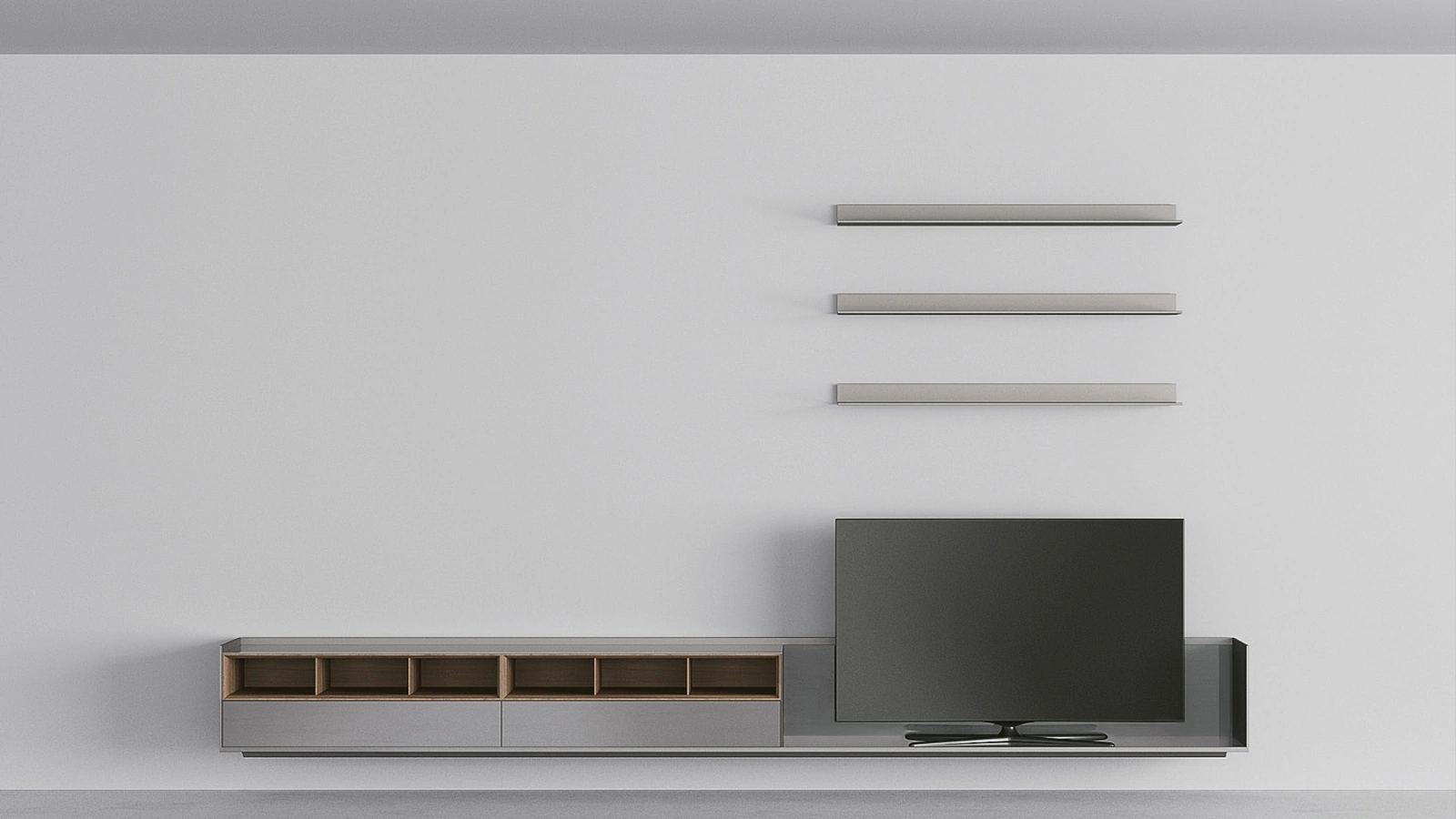 Parete Attrezzata Self Plan Grigio Seta di Rimadesio