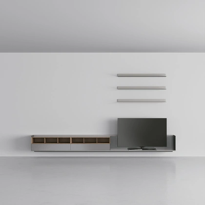 Parete Attrezzata Self Plan Grigio Seta di Rimadesio