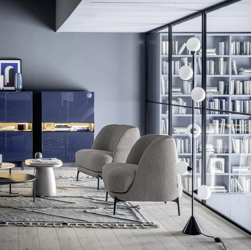 Poltroncina Velvet in tessuto di Novamobili