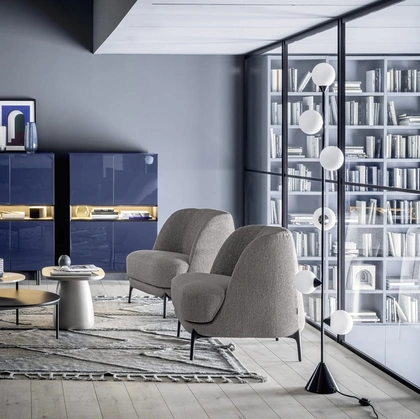 Poltroncina Velvet in tessuto di Novamobili