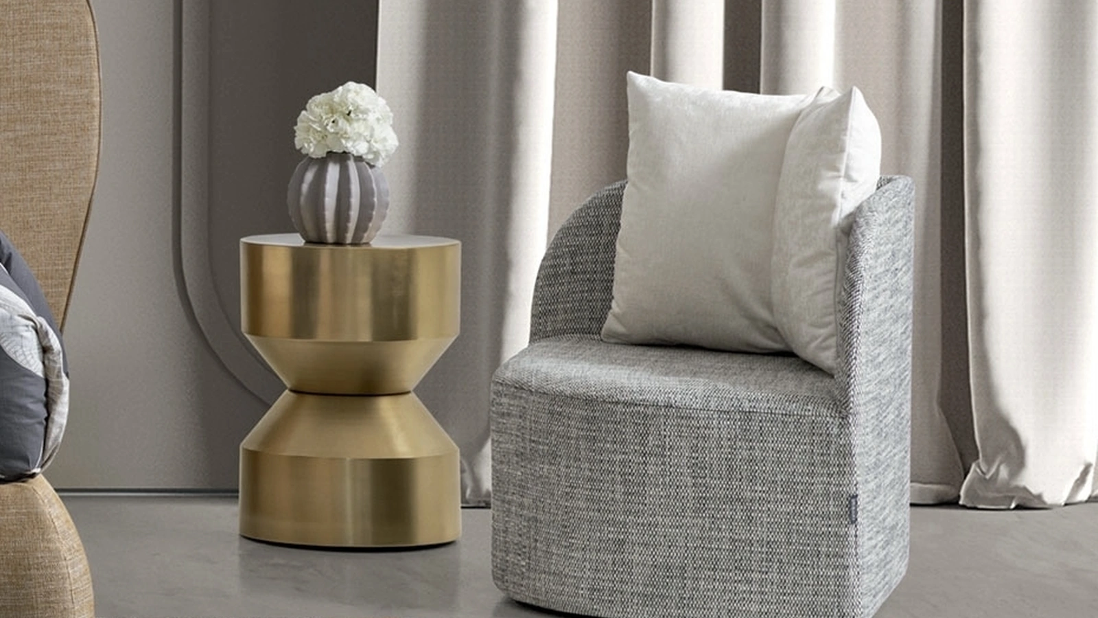 Poltroncina in tessuto Cake di Oggioni