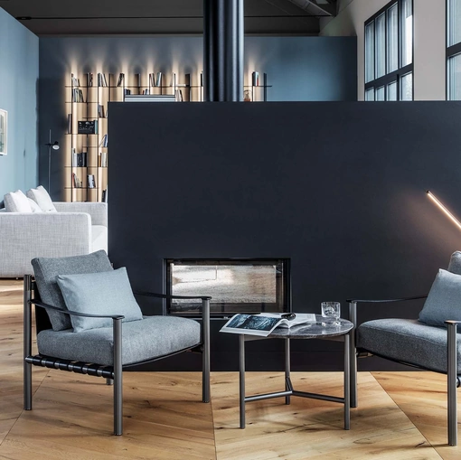 Poltroncina in tessuto Iko di Flou