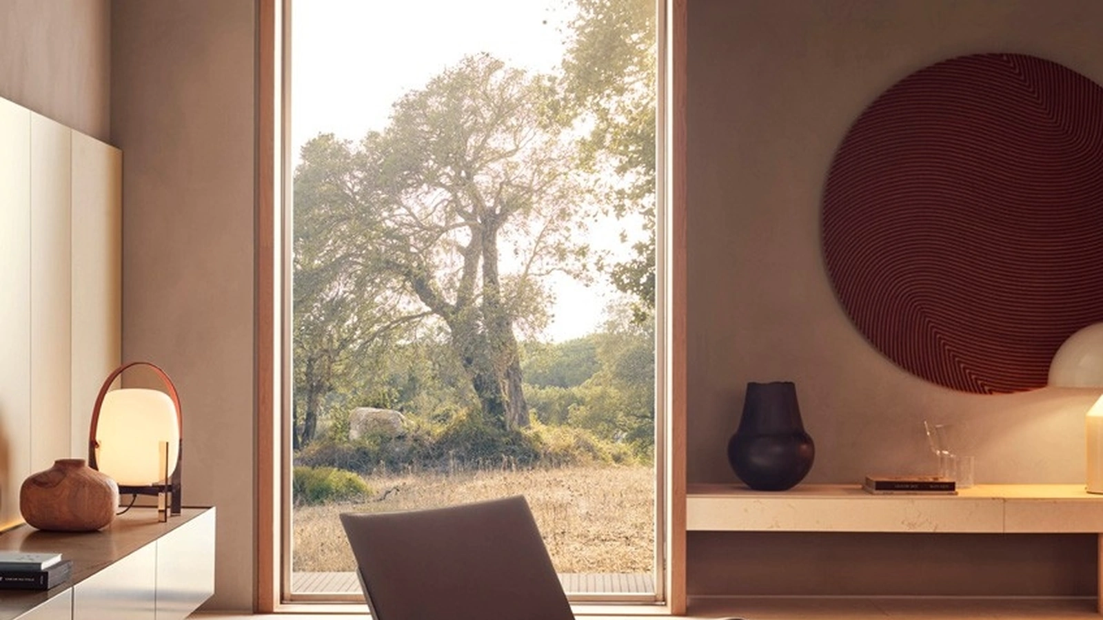 Poltrona di design in pelle Kay Lounge di Poliform