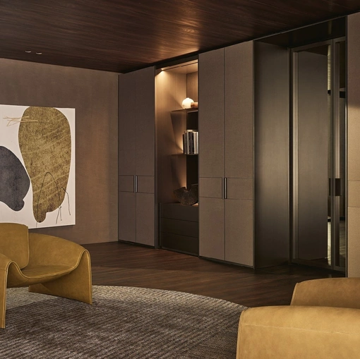 Poltrona di design in pelle Le Club di Poliform